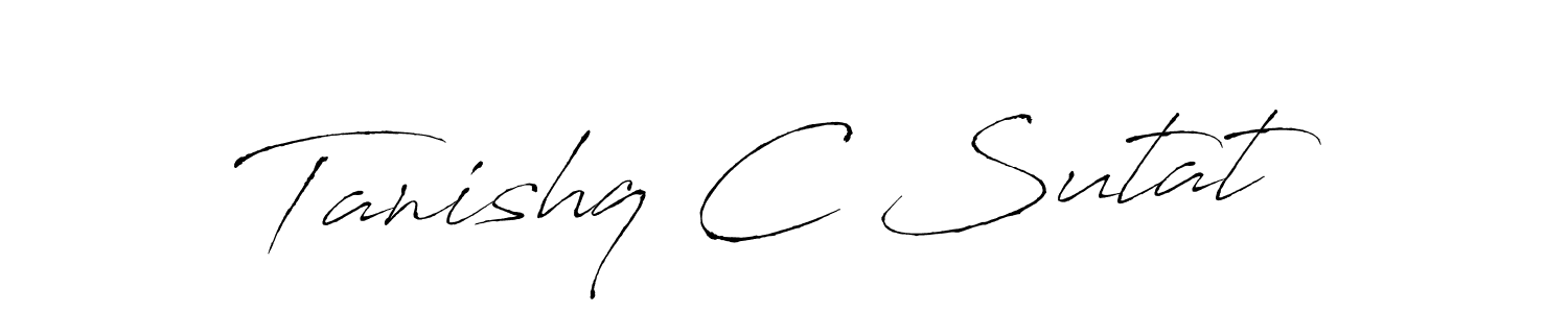 How to make Tanishq C Sutat signature? Antro_Vectra is a professional autograph style. Create handwritten signature for Tanishq C Sutat name. Tanishq C Sutat signature style 6 images and pictures png