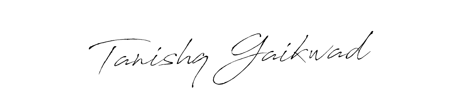 How to make Tanishq Gaikwad name signature. Use Antro_Vectra style for creating short signs online. This is the latest handwritten sign. Tanishq Gaikwad signature style 6 images and pictures png