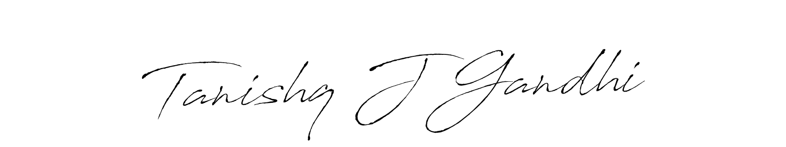Design your own signature with our free online signature maker. With this signature software, you can create a handwritten (Antro_Vectra) signature for name Tanishq J Gandhi. Tanishq J Gandhi signature style 6 images and pictures png