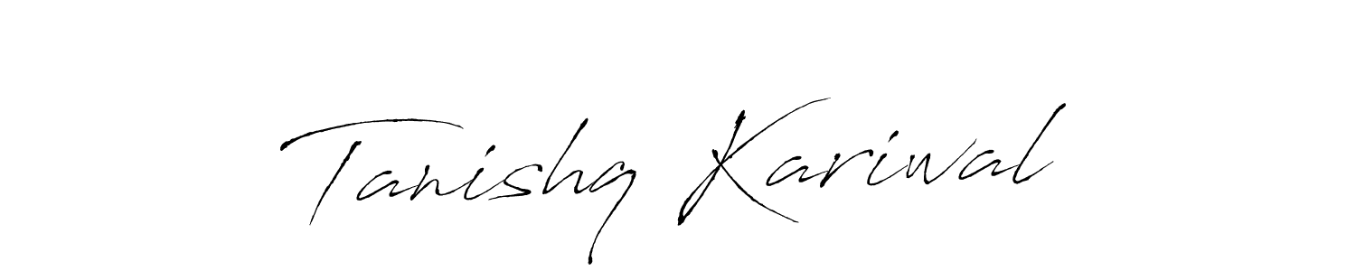 This is the best signature style for the Tanishq Kariwal name. Also you like these signature font (Antro_Vectra). Mix name signature. Tanishq Kariwal signature style 6 images and pictures png
