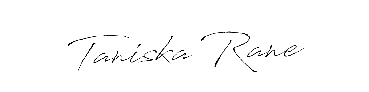 Make a beautiful signature design for name Taniska Rane. With this signature (Antro_Vectra) style, you can create a handwritten signature for free. Taniska Rane signature style 6 images and pictures png