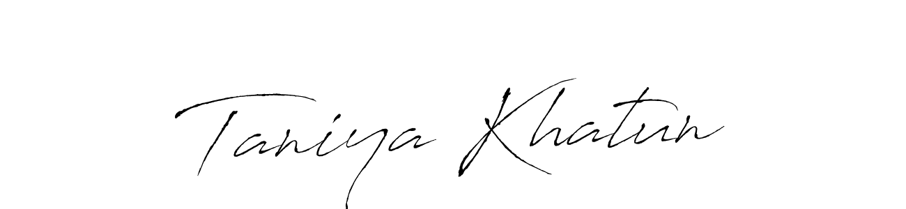 if you are searching for the best signature style for your name Taniya Khatun. so please give up your signature search. here we have designed multiple signature styles  using Antro_Vectra. Taniya Khatun signature style 6 images and pictures png