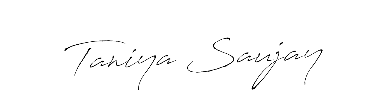 Design your own signature with our free online signature maker. With this signature software, you can create a handwritten (Antro_Vectra) signature for name Taniya Saujay. Taniya Saujay signature style 6 images and pictures png