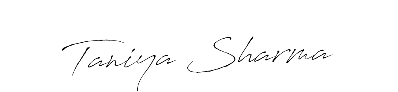 How to make Taniya Sharma name signature. Use Antro_Vectra style for creating short signs online. This is the latest handwritten sign. Taniya Sharma signature style 6 images and pictures png