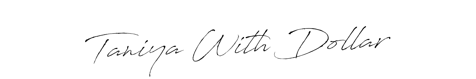 if you are searching for the best signature style for your name Taniya With Dollar. so please give up your signature search. here we have designed multiple signature styles  using Antro_Vectra. Taniya With Dollar signature style 6 images and pictures png