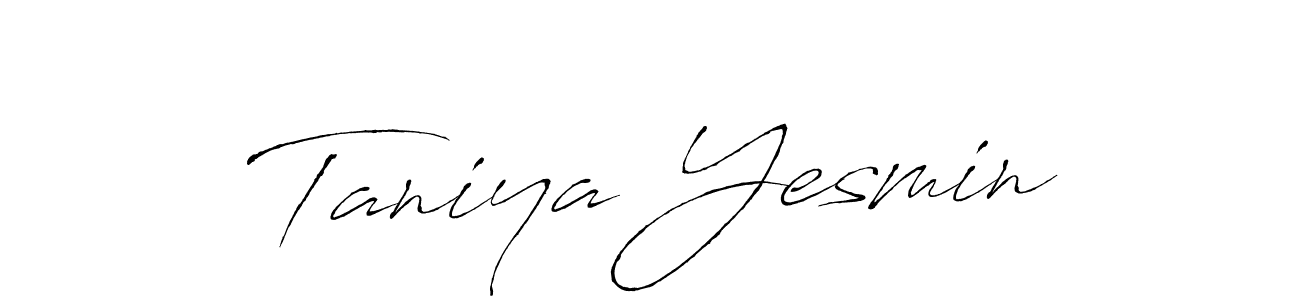 Use a signature maker to create a handwritten signature online. With this signature software, you can design (Antro_Vectra) your own signature for name Taniya Yesmin. Taniya Yesmin signature style 6 images and pictures png
