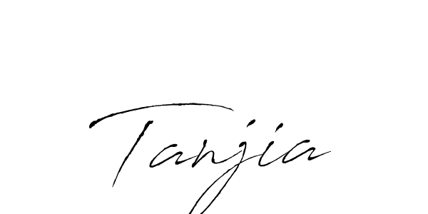 How to make Tanjia signature? Antro_Vectra is a professional autograph style. Create handwritten signature for Tanjia name. Tanjia signature style 6 images and pictures png