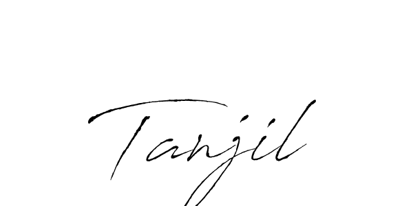 Design your own signature with our free online signature maker. With this signature software, you can create a handwritten (Antro_Vectra) signature for name Tanjil. Tanjil signature style 6 images and pictures png