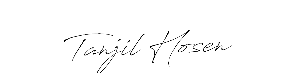 Create a beautiful signature design for name Tanjil Hosen. With this signature (Antro_Vectra) fonts, you can make a handwritten signature for free. Tanjil Hosen signature style 6 images and pictures png