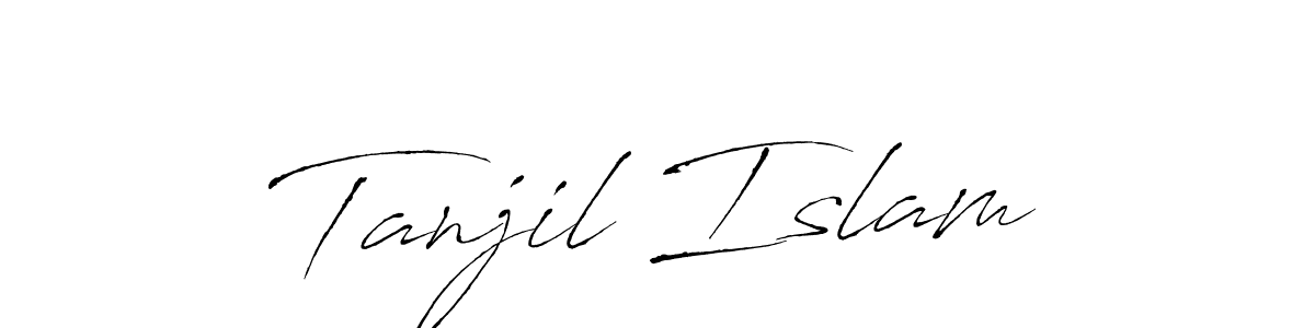 How to make Tanjil Islam name signature. Use Antro_Vectra style for creating short signs online. This is the latest handwritten sign. Tanjil Islam signature style 6 images and pictures png