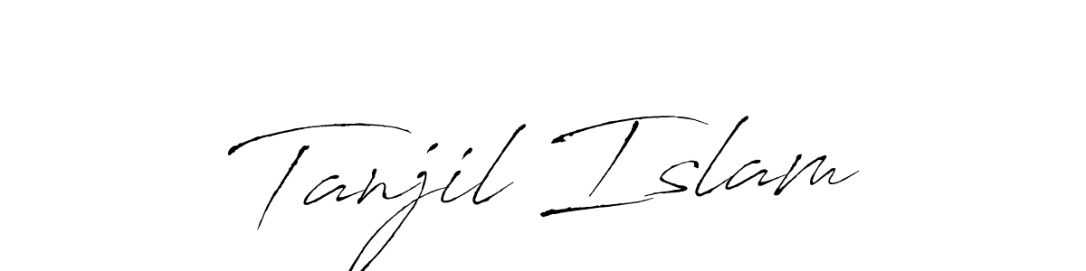 How to make Tanjil Islam name signature. Use Antro_Vectra style for creating short signs online. This is the latest handwritten sign. Tanjil Islam signature style 6 images and pictures png