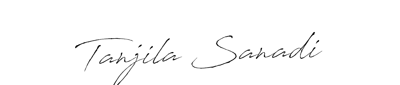 Tanjila Sanadi stylish signature style. Best Handwritten Sign (Antro_Vectra) for my name. Handwritten Signature Collection Ideas for my name Tanjila Sanadi. Tanjila Sanadi signature style 6 images and pictures png