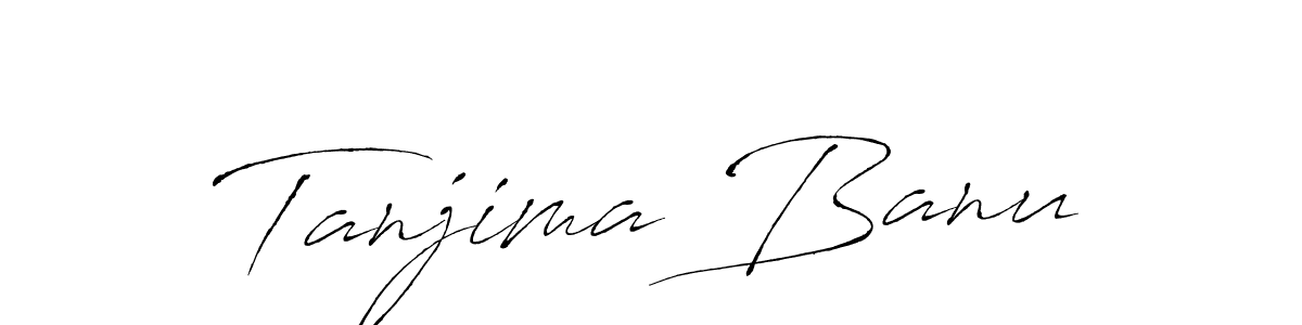 Design your own signature with our free online signature maker. With this signature software, you can create a handwritten (Antro_Vectra) signature for name Tanjima Banu. Tanjima Banu signature style 6 images and pictures png