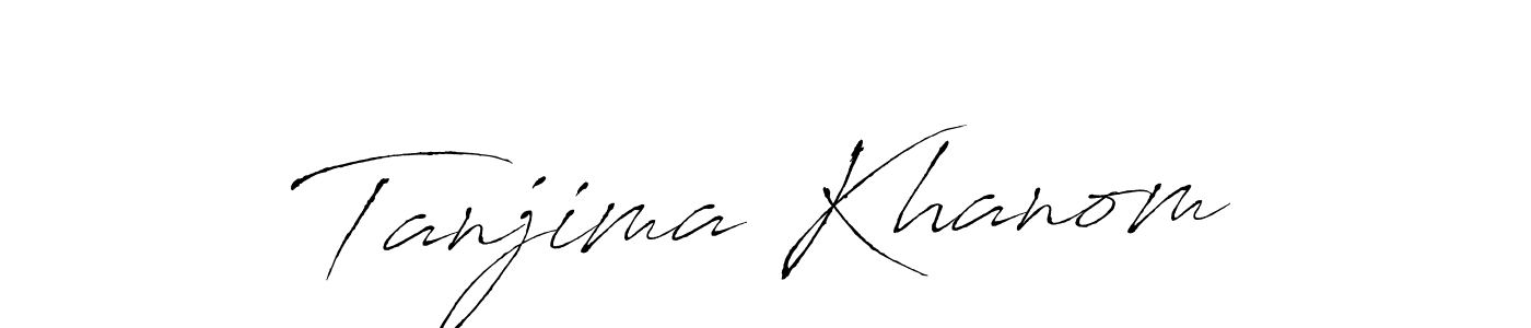 Design your own signature with our free online signature maker. With this signature software, you can create a handwritten (Antro_Vectra) signature for name Tanjima Khanom. Tanjima Khanom signature style 6 images and pictures png