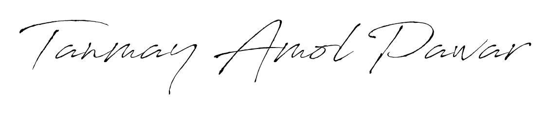 Personalize your online presence with Tanmay Amol Pawar signature rendered in elegant Antro_Vectra font. Great for website footers and blogs. Tanmay Amol Pawar signature style 6 images and pictures png