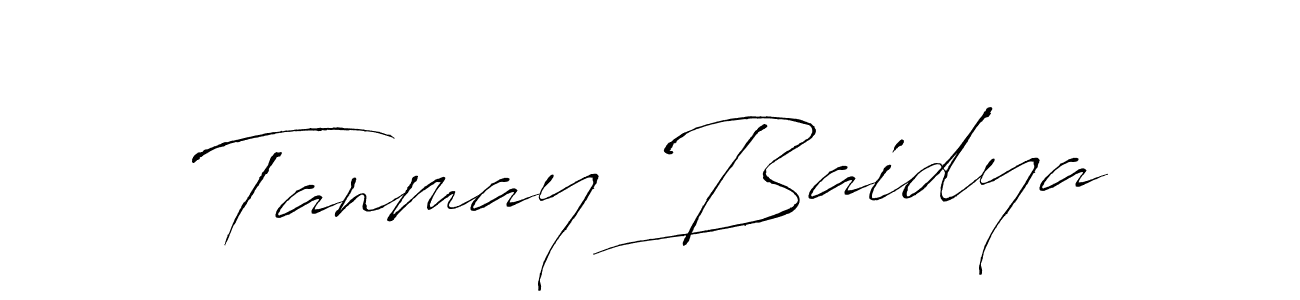 The best way (Antro_Vectra) to make a short signature is to pick only two or three words in your name. The name Tanmay Baidya include a total of six letters. For converting this name. Tanmay Baidya signature style 6 images and pictures png