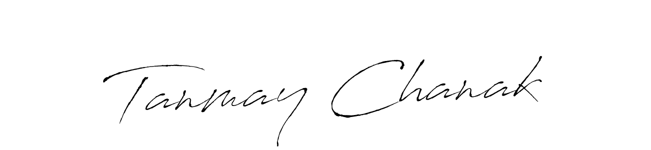 How to make Tanmay Chanak name signature. Use Antro_Vectra style for creating short signs online. This is the latest handwritten sign. Tanmay Chanak signature style 6 images and pictures png