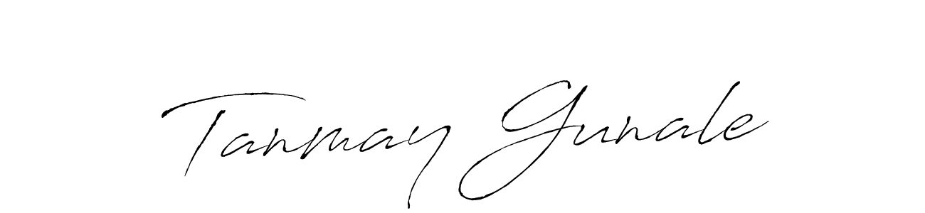 How to make Tanmay Gunale signature? Antro_Vectra is a professional autograph style. Create handwritten signature for Tanmay Gunale name. Tanmay Gunale signature style 6 images and pictures png