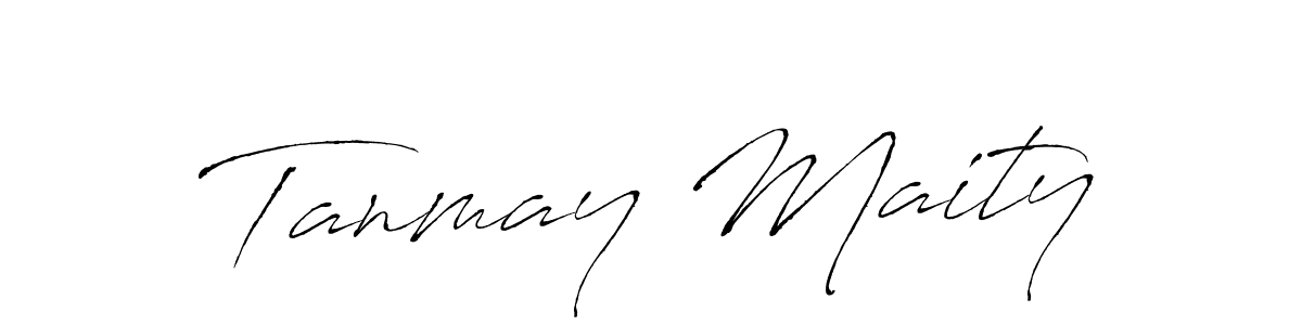How to make Tanmay Maity name signature. Use Antro_Vectra style for creating short signs online. This is the latest handwritten sign. Tanmay Maity signature style 6 images and pictures png