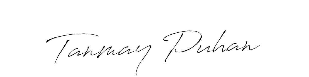 Tanmay Puhan stylish signature style. Best Handwritten Sign (Antro_Vectra) for my name. Handwritten Signature Collection Ideas for my name Tanmay Puhan. Tanmay Puhan signature style 6 images and pictures png