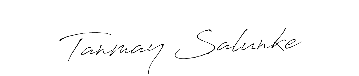 Make a beautiful signature design for name Tanmay Salunke. With this signature (Antro_Vectra) style, you can create a handwritten signature for free. Tanmay Salunke signature style 6 images and pictures png