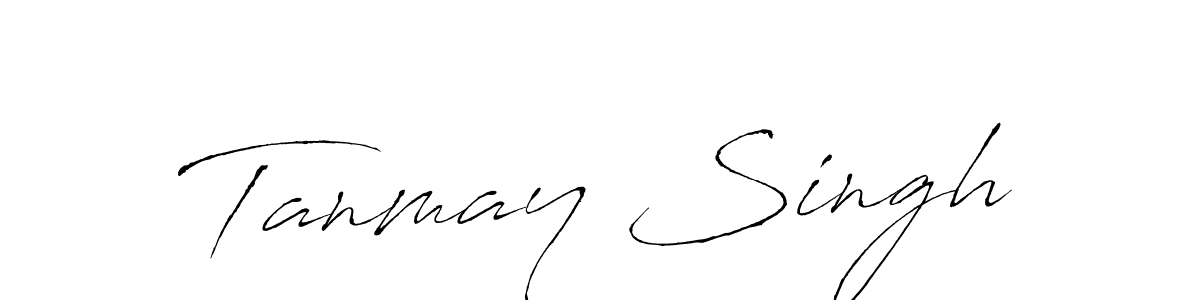 How to make Tanmay Singh name signature. Use Antro_Vectra style for creating short signs online. This is the latest handwritten sign. Tanmay Singh signature style 6 images and pictures png