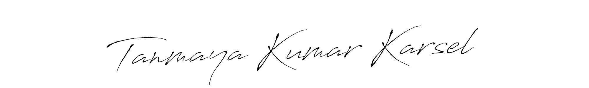 Tanmaya Kumar Karsel stylish signature style. Best Handwritten Sign (Antro_Vectra) for my name. Handwritten Signature Collection Ideas for my name Tanmaya Kumar Karsel. Tanmaya Kumar Karsel signature style 6 images and pictures png