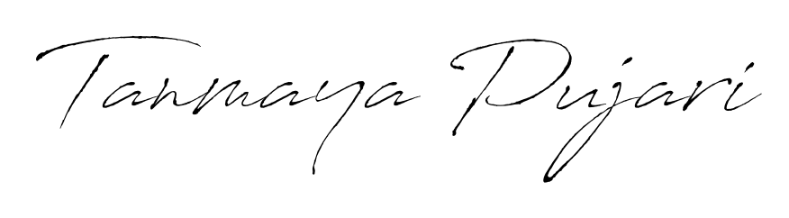 Create your official email sign-off with Tanmaya Pujari name in Antro_Vectra style. Crisp, clean, and perfectly legible across all screens. Tanmaya Pujari signature style 6 images and pictures png
