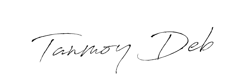 How to make Tanmoy Deb name signature. Use Antro_Vectra style for creating short signs online. This is the latest handwritten sign. Tanmoy Deb signature style 6 images and pictures png