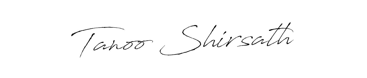 Design your own signature with our free online signature maker. With this signature software, you can create a handwritten (Antro_Vectra) signature for name Tanoo Shirsath. Tanoo Shirsath signature style 6 images and pictures png