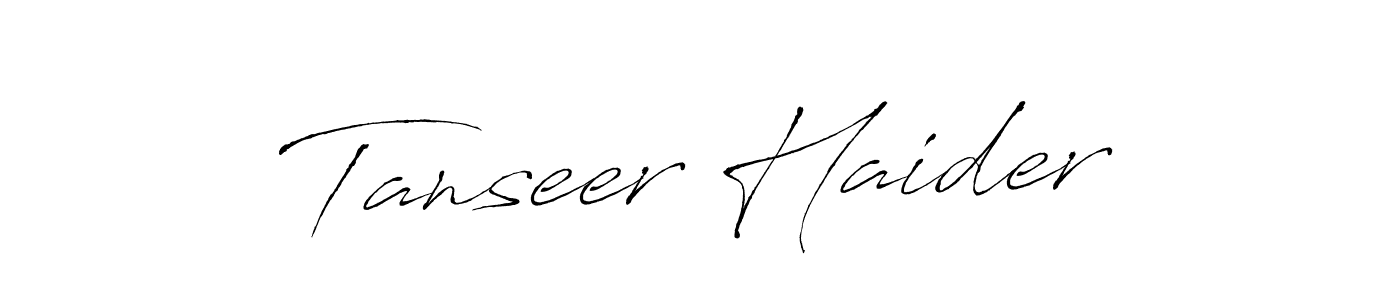 Design your own signature with our free online signature maker. With this signature software, you can create a handwritten (Antro_Vectra) signature for name Tanseer Haider. Tanseer Haider signature style 6 images and pictures png