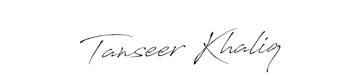 Design your own signature with our free online signature maker. With this signature software, you can create a handwritten (Antro_Vectra) signature for name Tanseer Khaliq. Tanseer Khaliq signature style 6 images and pictures png