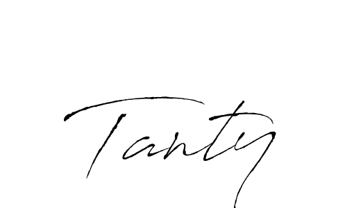 Design your own signature with our free online signature maker. With this signature software, you can create a handwritten (Antro_Vectra) signature for name Tanty. Tanty signature style 6 images and pictures png