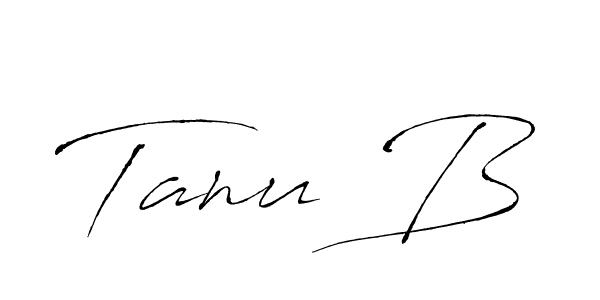 Use a signature maker to create a handwritten signature online. With this signature software, you can design (Antro_Vectra) your own signature for name Tanu B. Tanu B signature style 6 images and pictures png