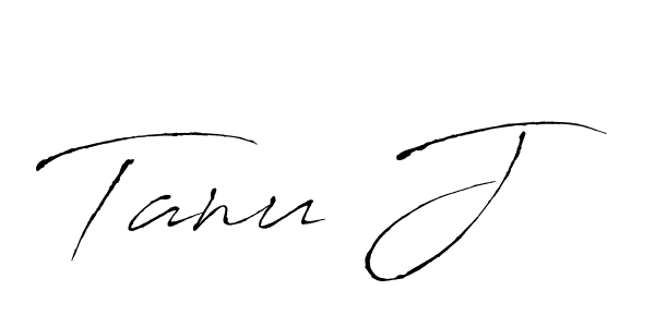 How to make Tanu J signature? Antro_Vectra is a professional autograph style. Create handwritten signature for Tanu J name. Tanu J signature style 6 images and pictures png