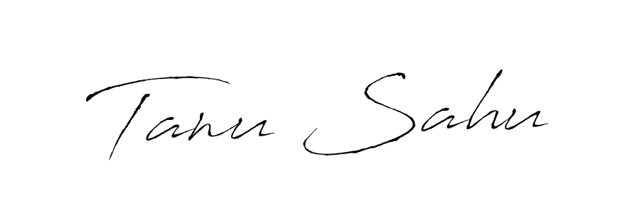 Create a beautiful signature design for name Tanu Sahu. With this signature (Antro_Vectra) fonts, you can make a handwritten signature for free. Tanu Sahu signature style 6 images and pictures png
