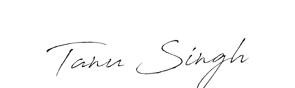 Create a beautiful signature design for name Tanu Singh. With this signature (Antro_Vectra) fonts, you can make a handwritten signature for free. Tanu Singh signature style 6 images and pictures png