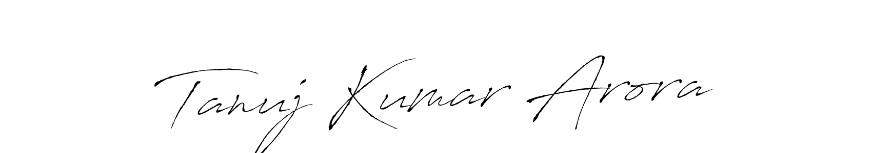 Tanuj Kumar Arora stylish signature style. Best Handwritten Sign (Antro_Vectra) for my name. Handwritten Signature Collection Ideas for my name Tanuj Kumar Arora. Tanuj Kumar Arora signature style 6 images and pictures png