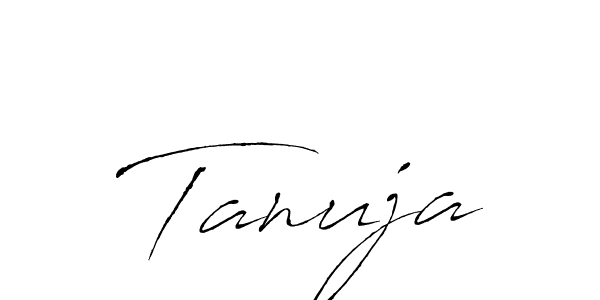 How to make Tanuja name signature. Use Antro_Vectra style for creating short signs online. This is the latest handwritten sign. Tanuja signature style 6 images and pictures png