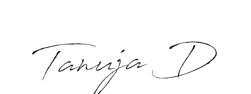 Create a beautiful signature design for name Tanuja D. With this signature (Antro_Vectra) fonts, you can make a handwritten signature for free. Tanuja D signature style 6 images and pictures png
