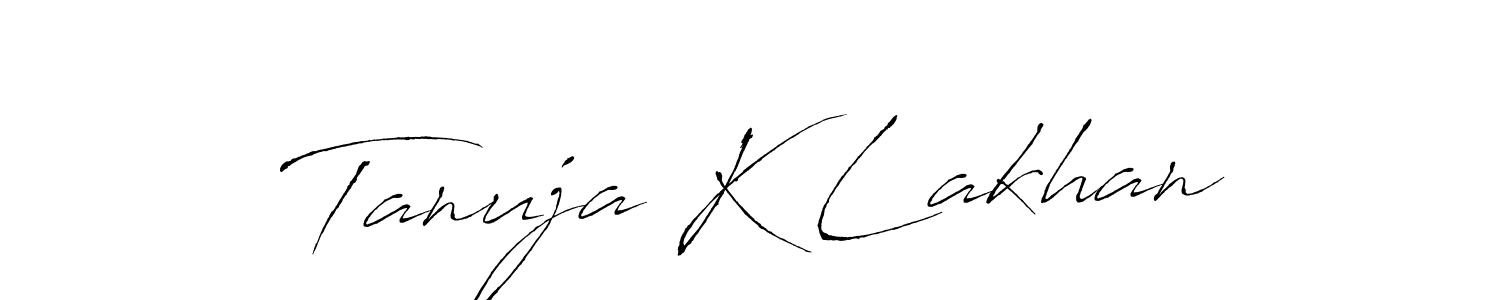 Make a beautiful signature design for name Tanuja K Lakhan. Use this online signature maker to create a handwritten signature for free. Tanuja K Lakhan signature style 6 images and pictures png