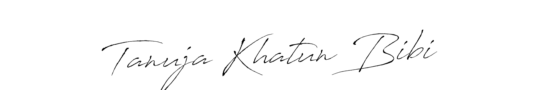 You should practise on your own different ways (Antro_Vectra) to write your name (Tanuja Khatun Bibi) in signature. don't let someone else do it for you. Tanuja Khatun Bibi signature style 6 images and pictures png