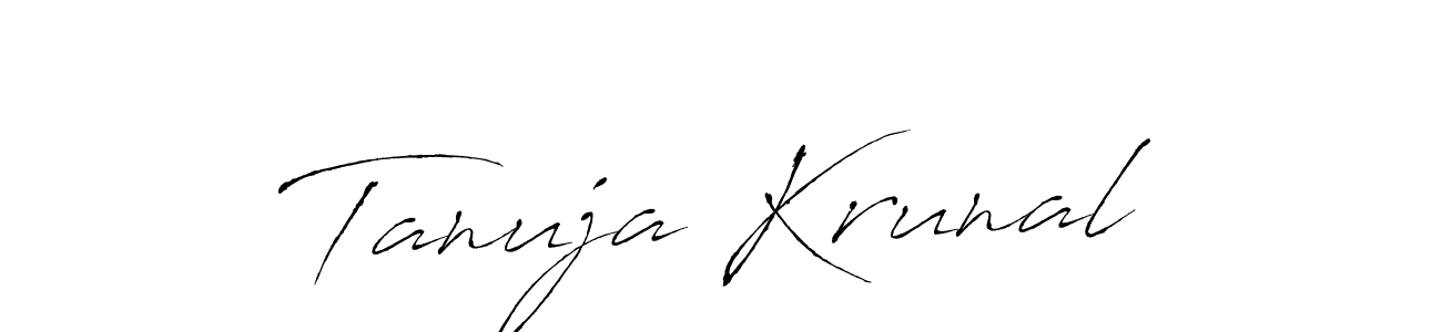 Once you've used our free online signature maker to create your best signature Antro_Vectra style, it's time to enjoy all of the benefits that Tanuja Krunal name signing documents. Tanuja Krunal signature style 6 images and pictures png