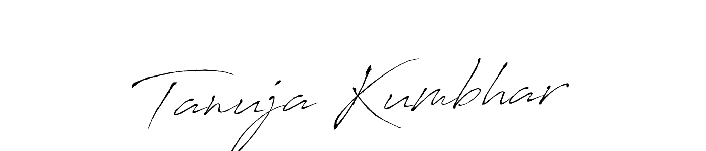 Make a beautiful signature design for name Tanuja Kumbhar. With this signature (Antro_Vectra) style, you can create a handwritten signature for free. Tanuja Kumbhar signature style 6 images and pictures png