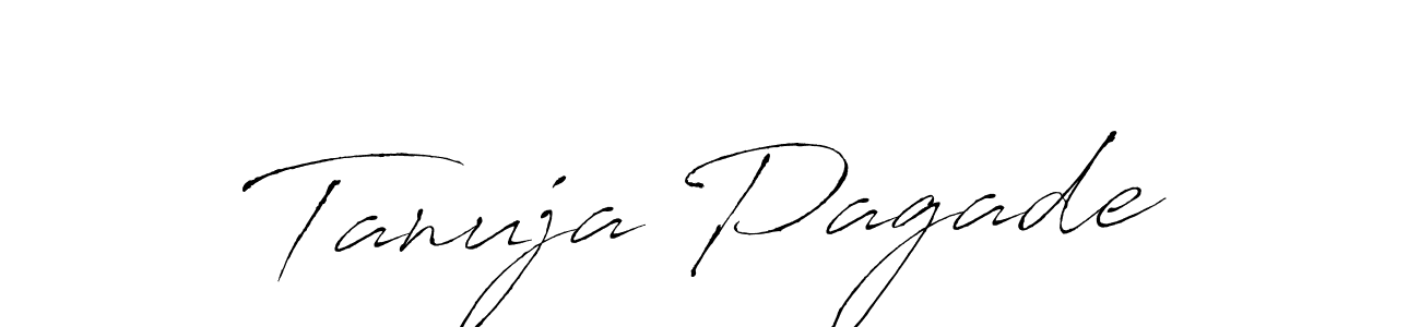 Tanuja Pagade stylish signature style. Best Handwritten Sign (Antro_Vectra) for my name. Handwritten Signature Collection Ideas for my name Tanuja Pagade. Tanuja Pagade signature style 6 images and pictures png