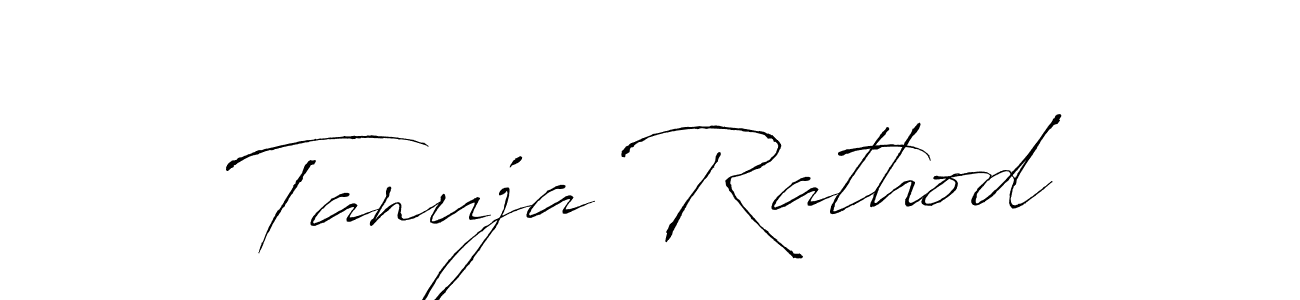 You should practise on your own different ways (Antro_Vectra) to write your name (Tanuja Rathod) in signature. don't let someone else do it for you. Tanuja Rathod signature style 6 images and pictures png