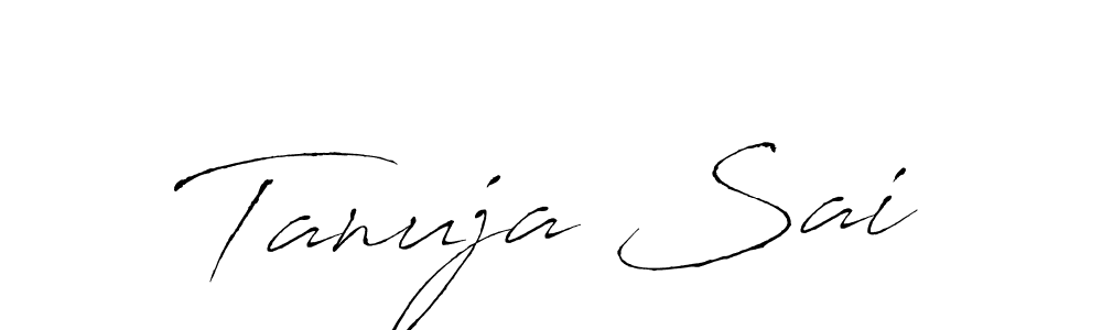 The best way (Antro_Vectra) to make a short signature is to pick only two or three words in your name. The name Tanuja Sai include a total of six letters. For converting this name. Tanuja Sai signature style 6 images and pictures png