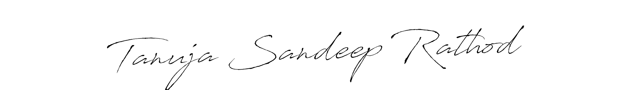 Make a beautiful signature design for name Tanuja Sandeep Rathod. With this signature (Antro_Vectra) style, you can create a handwritten signature for free. Tanuja Sandeep Rathod signature style 6 images and pictures png