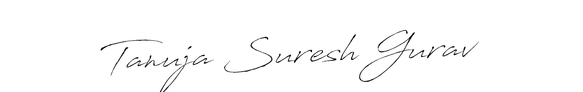 Create a beautiful signature design for name Tanuja Suresh Gurav. With this signature (Antro_Vectra) fonts, you can make a handwritten signature for free. Tanuja Suresh Gurav signature style 6 images and pictures png