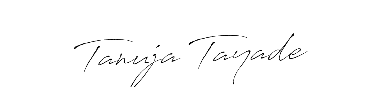Tanuja Tayade stylish signature style. Best Handwritten Sign (Antro_Vectra) for my name. Handwritten Signature Collection Ideas for my name Tanuja Tayade. Tanuja Tayade signature style 6 images and pictures png